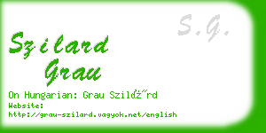 szilard grau business card